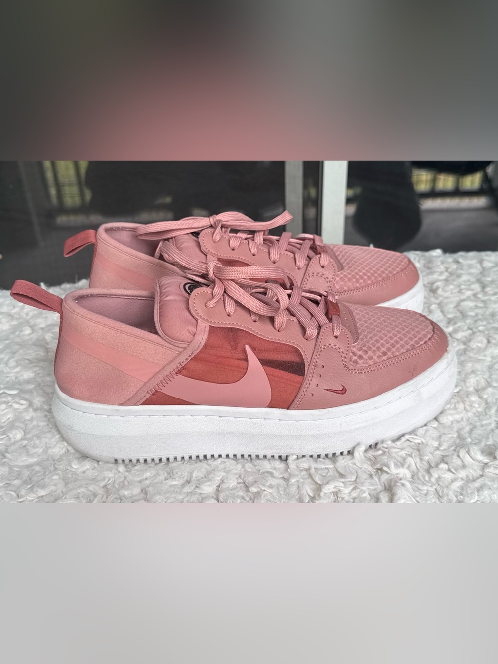 Nike Court Vision  Pink Low-Top Platform Sneakers ( UNISEX)